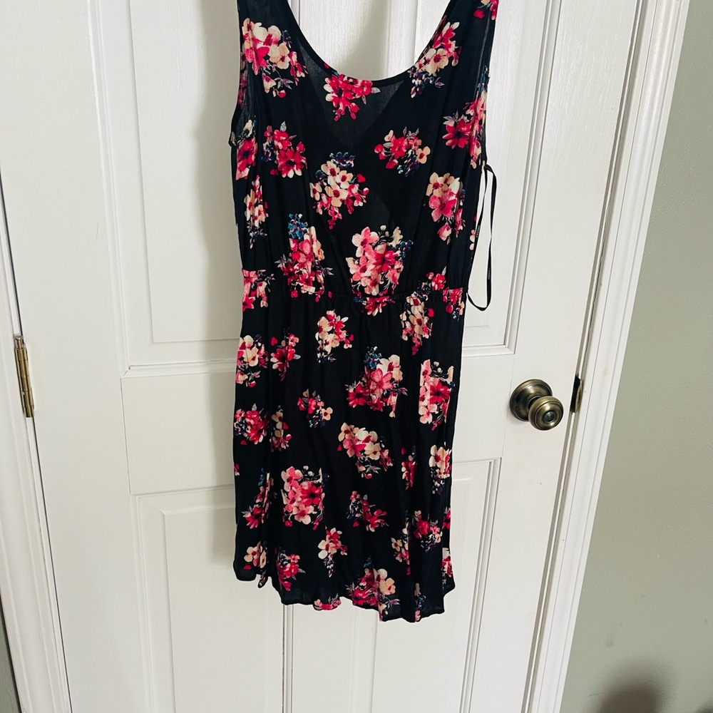 Floral Black Dress